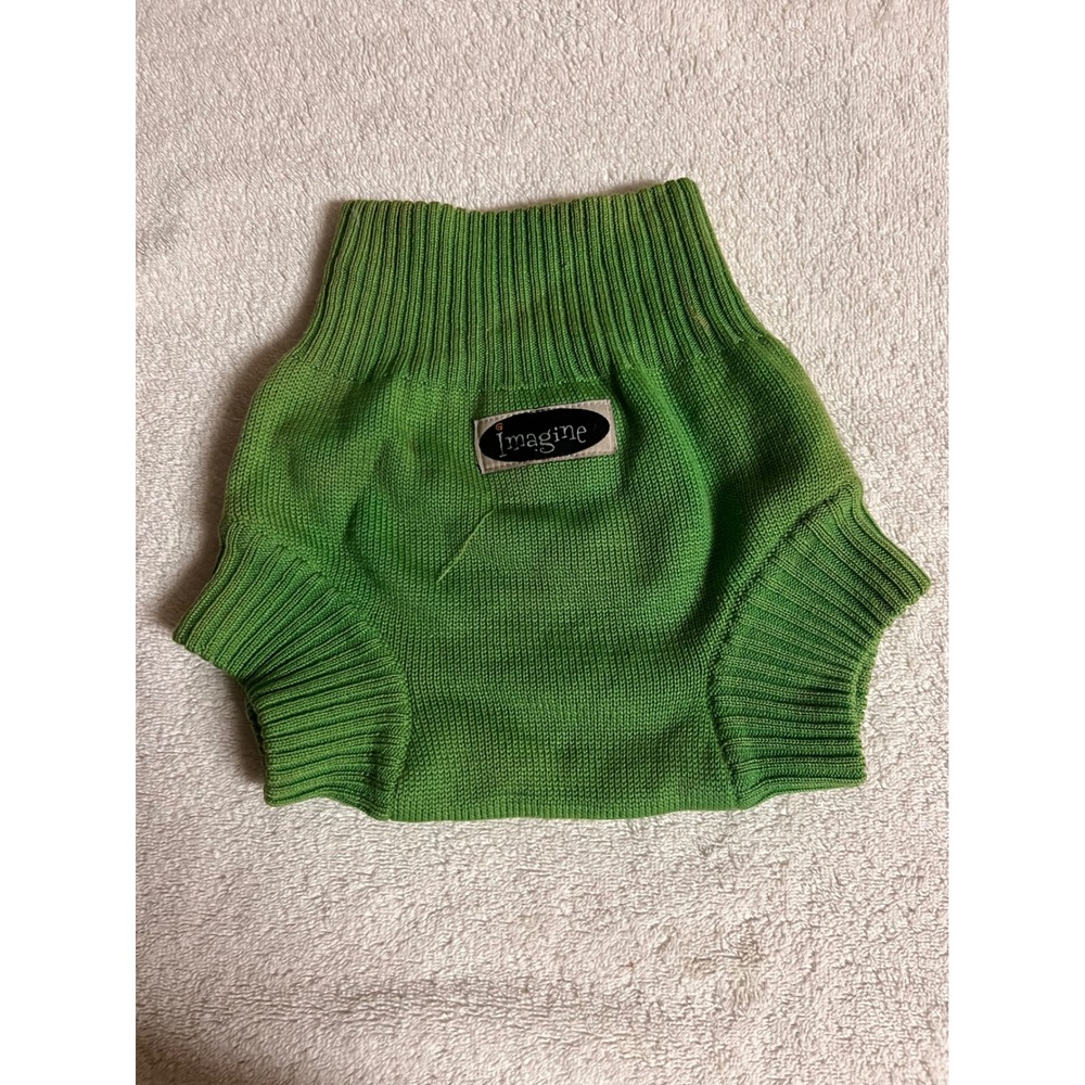 Imagine Baby Products 100% Wool Diaper Cover Soaker Green Large 24-35 lbs Rare